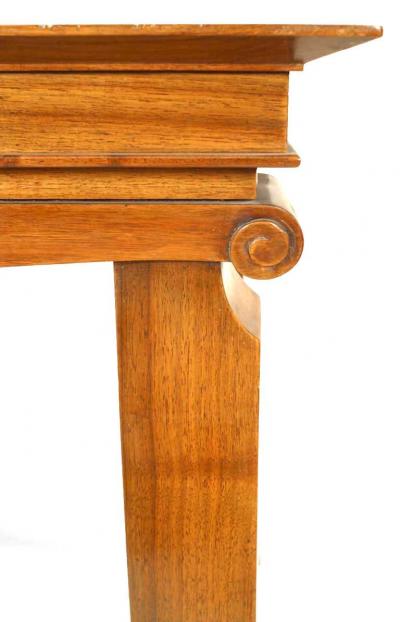 French Mahogany Pascaud Scroll Game Table