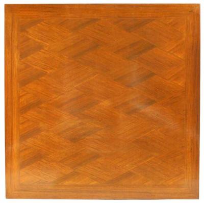 French Mahogany Pascaud Scroll Game Table