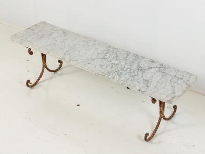 French Marble and Iron Dessert Stand Mid 20th Century