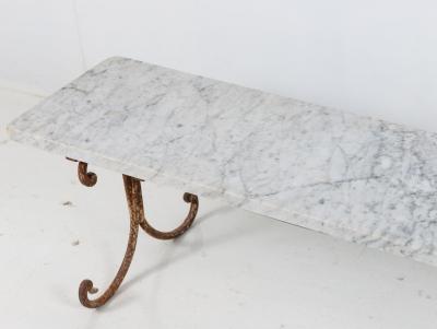 French Marble and Iron Dessert Stand Mid 20th Century