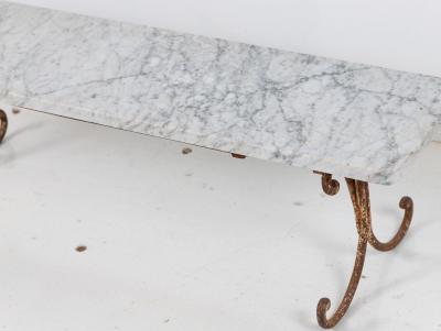 French Marble and Iron Dessert Stand Mid 20th Century