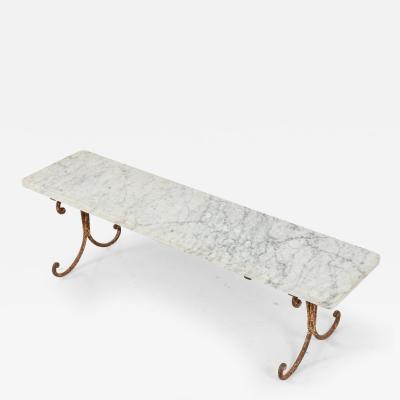 French Marble and Iron Dessert Stand Mid 20th Century