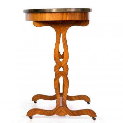 French Marquetry Inlaid 19th Century Writing Table Desk