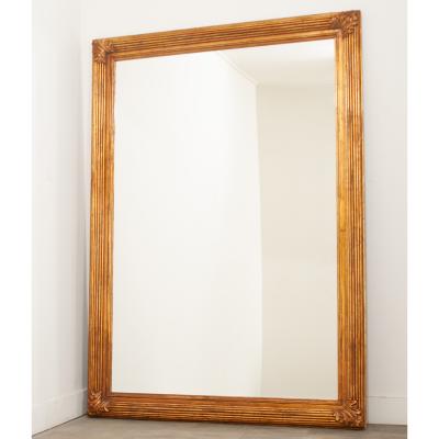 French Massive Painted Gold Framed Mirror