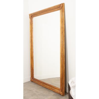 French Massive Painted Gold Framed Mirror