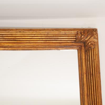 French Massive Painted Gold Framed Mirror