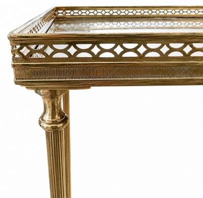 French Mid Century Bagues Style Brass and glomis Side Tables Circa 1950 65