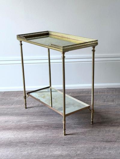 French Mid Century Bagues Style Brass and glomis Side Tables Circa 1950 65