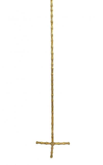 French Mid Century Bagues Style Faux Bamboo Floor Lamp