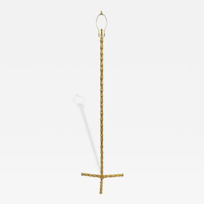 French Mid Century Bagues Style Faux Bamboo Floor Lamp