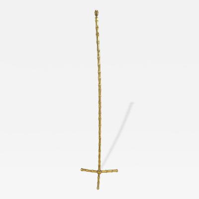 French Mid Century Bagues Style Faux Bamboo Floor Lamp