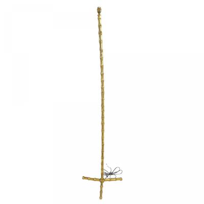 French Mid Century Bagues Style Faux Bamboo Floor Lamp