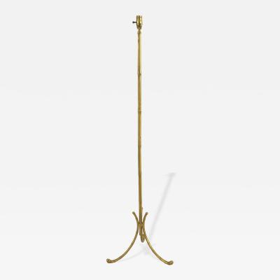 French Mid Century Bagues Style Faux Bamboo Floor Lamp