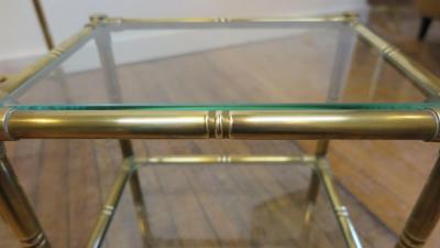 French Mid Century Brass Nesting Tables