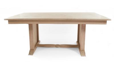 French Mid Century Cerused Oak Dining Table