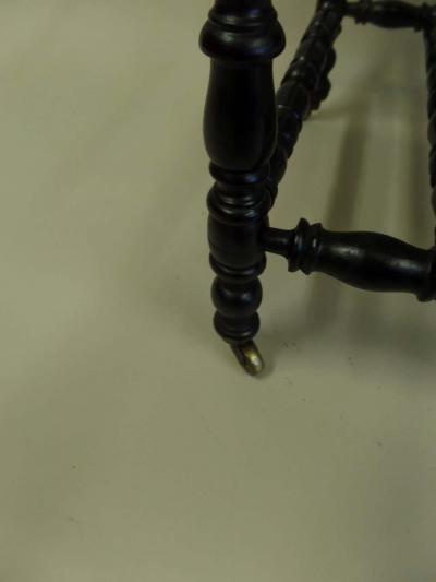 French Mid Century Hand Carved and Turned Wood Magazine Stand Canterbury 1930