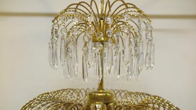 French Mid Century Hollywood Regency Waterfall Chandelier