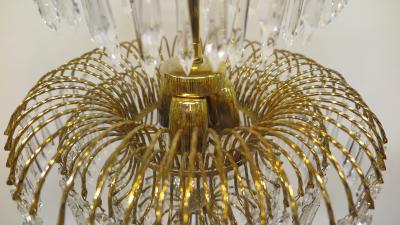 French Mid Century Hollywood Regency Waterfall Chandelier