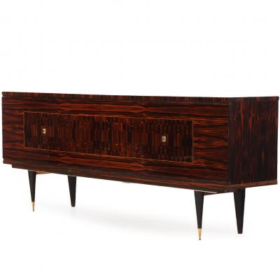 French Mid Century Macassar and Ebony Sideboard C 1955 