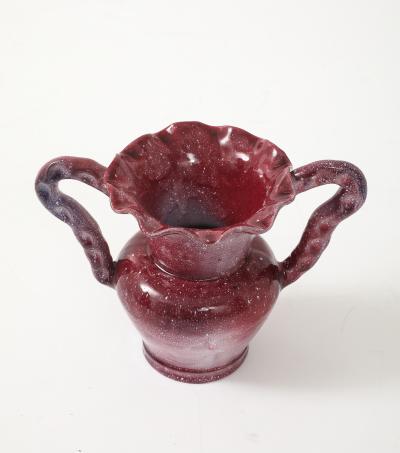French Mid Century Maroon Glazed Vessel