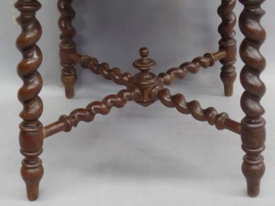 French Mid Century Modern Barley Twist Bench in the Style of Louis XIII 1940