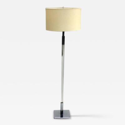 French Mid Century Modern Floor Lamp in Lucite