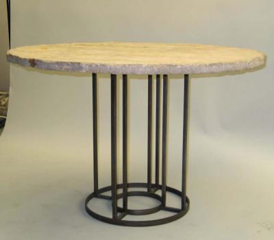 French Mid Century Modern Iron Circular Table Base