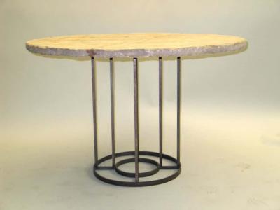 French Mid Century Modern Iron Circular Table Base