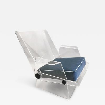 French Mid Century Modern Lucite Lounge Chair Paris 1970
