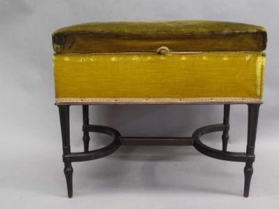 French Mid Century Modern Neoclassical Louis XVI Piano Bench