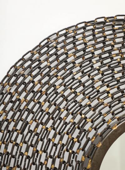 French Mid Century Welded Chain Link Mirror