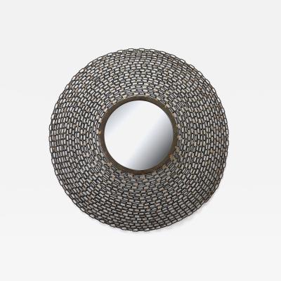 French Mid Century Welded Chain Link Mirror