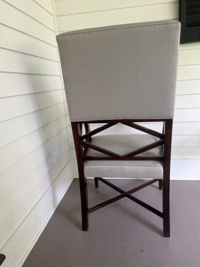 French Mid Century modern wing back chair
