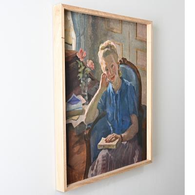 French Mid century Oil Painting Signed Coste