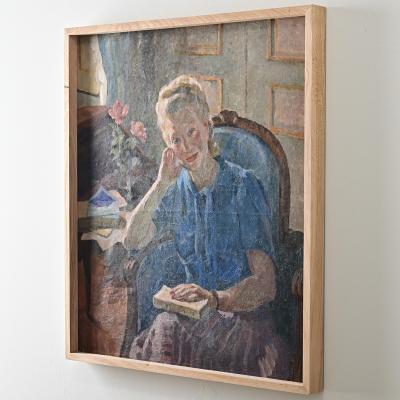 French Mid century Oil Painting Signed Coste