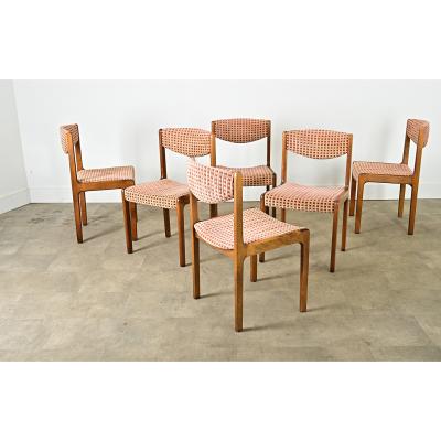 French Midcentury Dining Chairs Set of 6