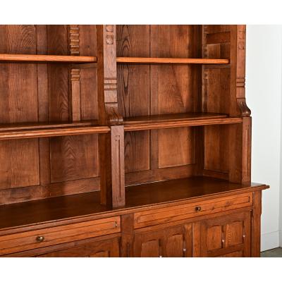 French Midcentury Oak Bookcase