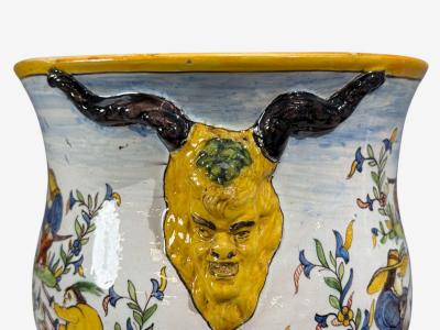 French Modern Majolica Jardinieres Ceramic France 1870s