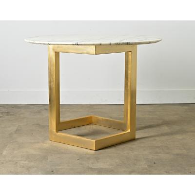 French Modern Oval Marble Dining Table