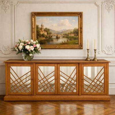 French Modernist Cerused Oak Sideboard Buffet Cabinet by Jean Claude Mahey