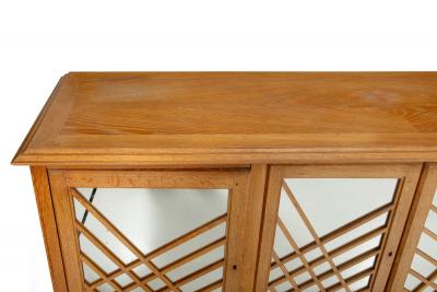 French Modernist Cerused Oak Sideboard Buffet Cabinet by Jean Claude Mahey