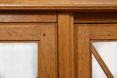 French Modernist Cerused Oak Sideboard Buffet Cabinet by Jean Claude Mahey
