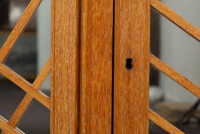 French Modernist Cerused Oak Sideboard Buffet Cabinet by Jean Claude Mahey