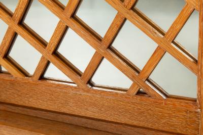 French Modernist Cerused Oak Sideboard Buffet Cabinet by Jean Claude Mahey