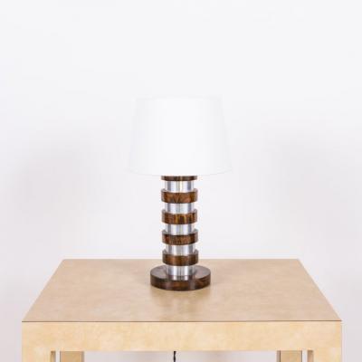 French Modernist Desk Lamp With Parchment Shade