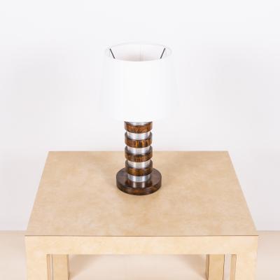 French Modernist Desk Lamp With Parchment Shade