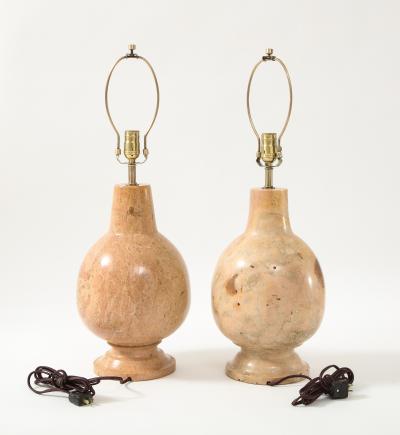 French Modernist Marble Lamps