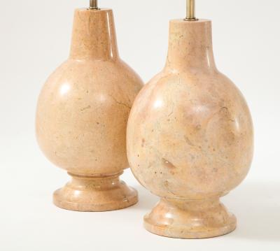 French Modernist Marble Lamps