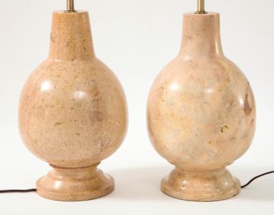 French Modernist Marble Lamps