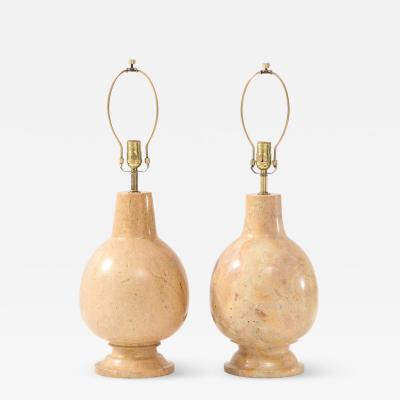 French Modernist Marble Lamps